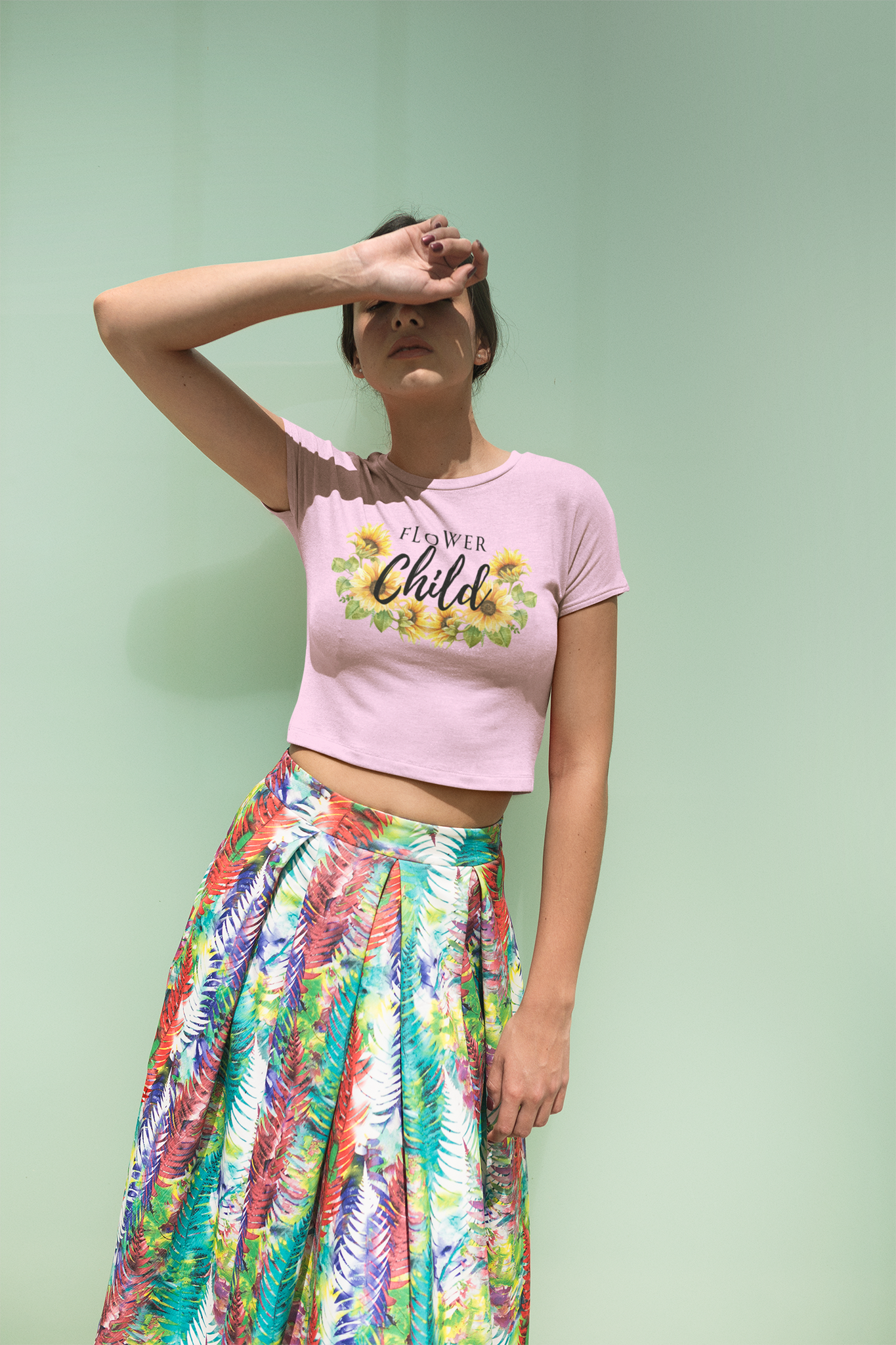 Flower Child Cropped T-Shirt