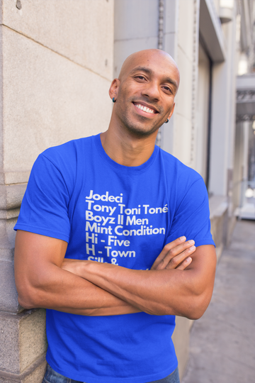 Taylor Plus One R&B graphic tee styled on the street