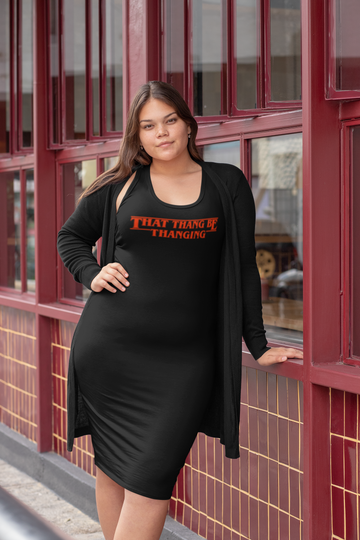 Thang Be Thanging T-shirt dress - Black